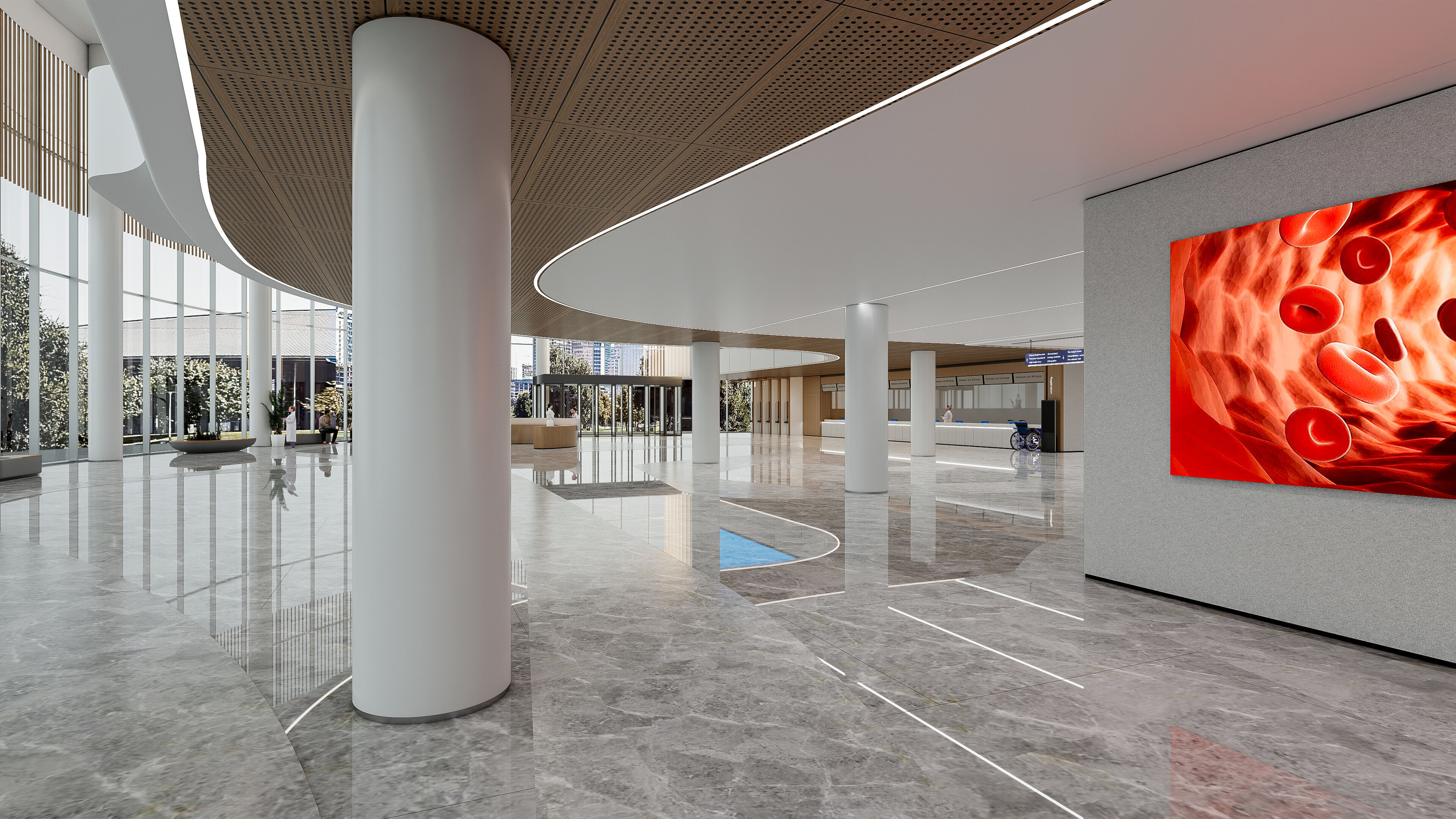 Hospital lobby reception hall 21 3D model_30