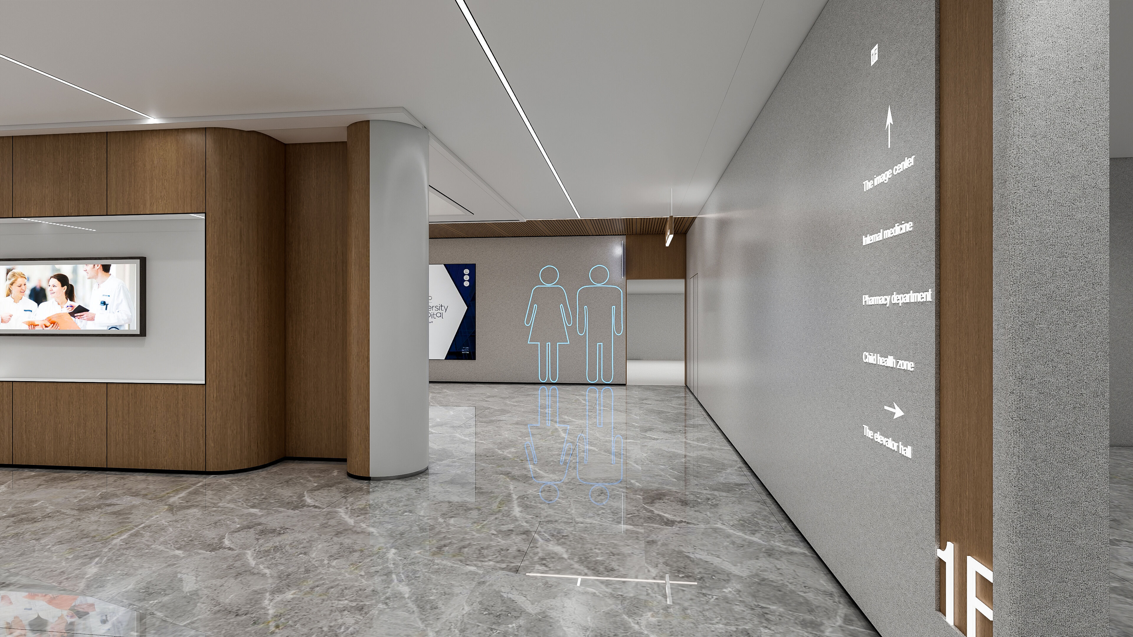 Hospital lobby reception hall 21 3D model_17