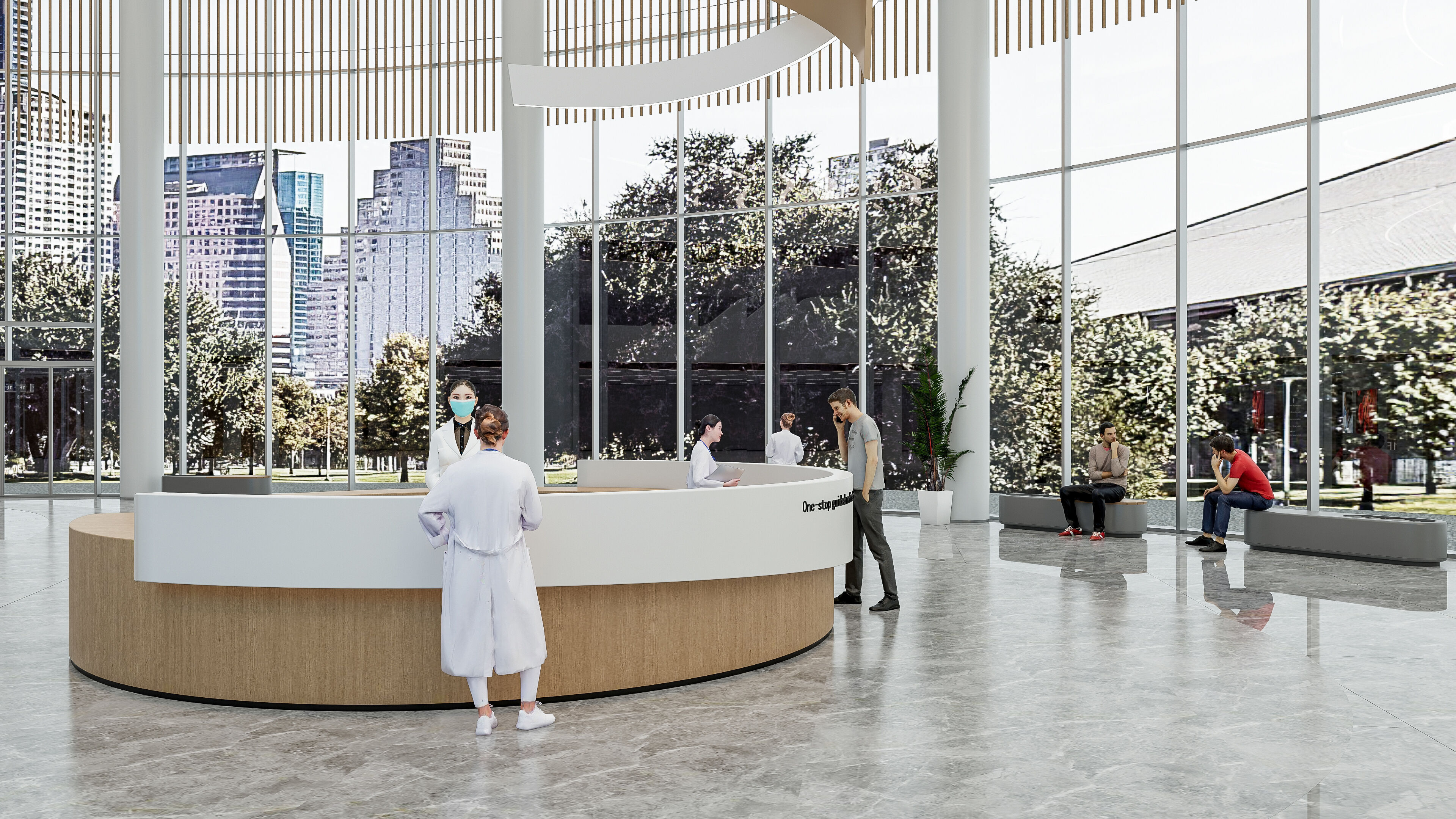 Hospital lobby reception hall 21 3D model_3