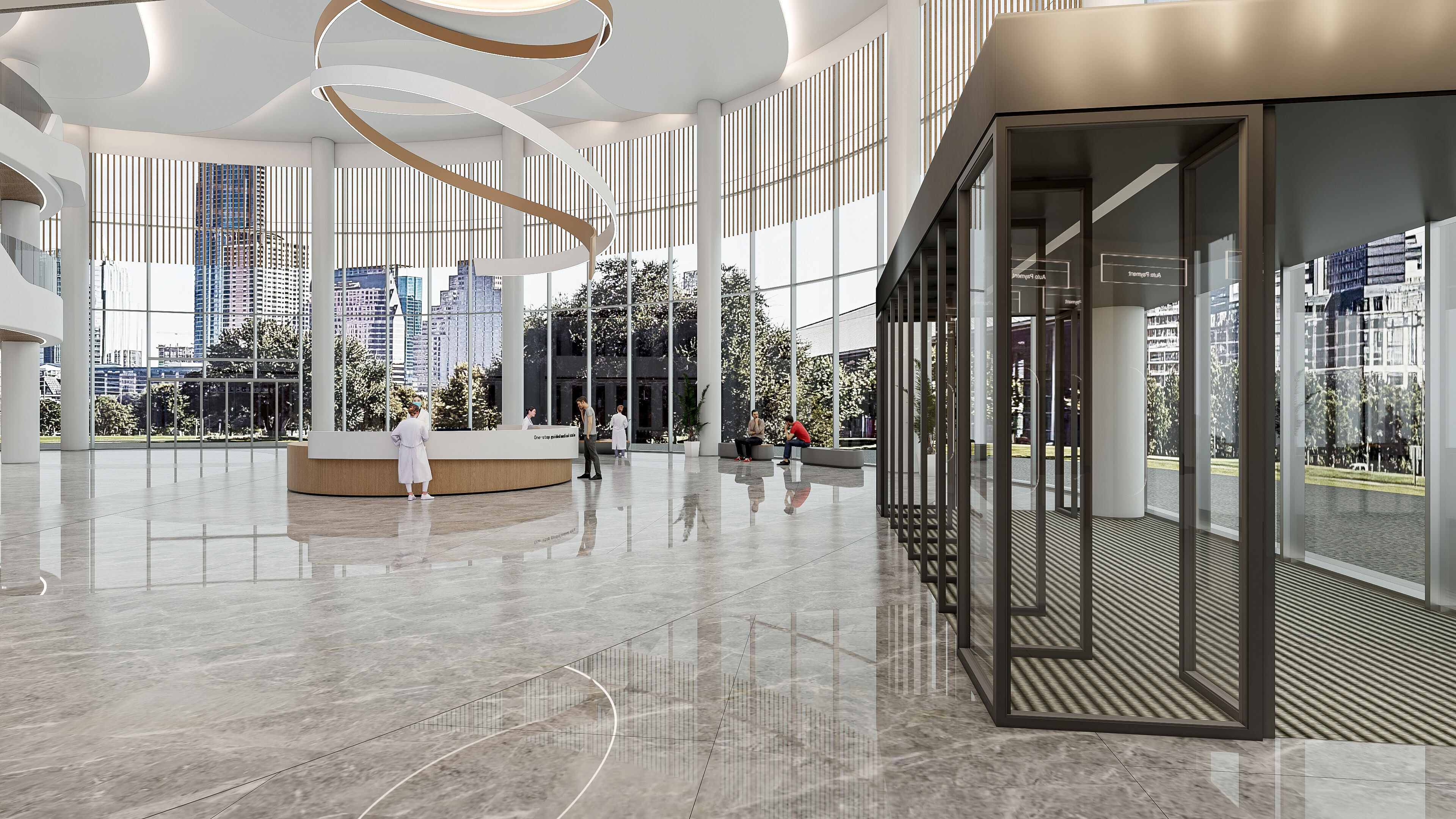 Hospital lobby reception hall 21 3D model_12