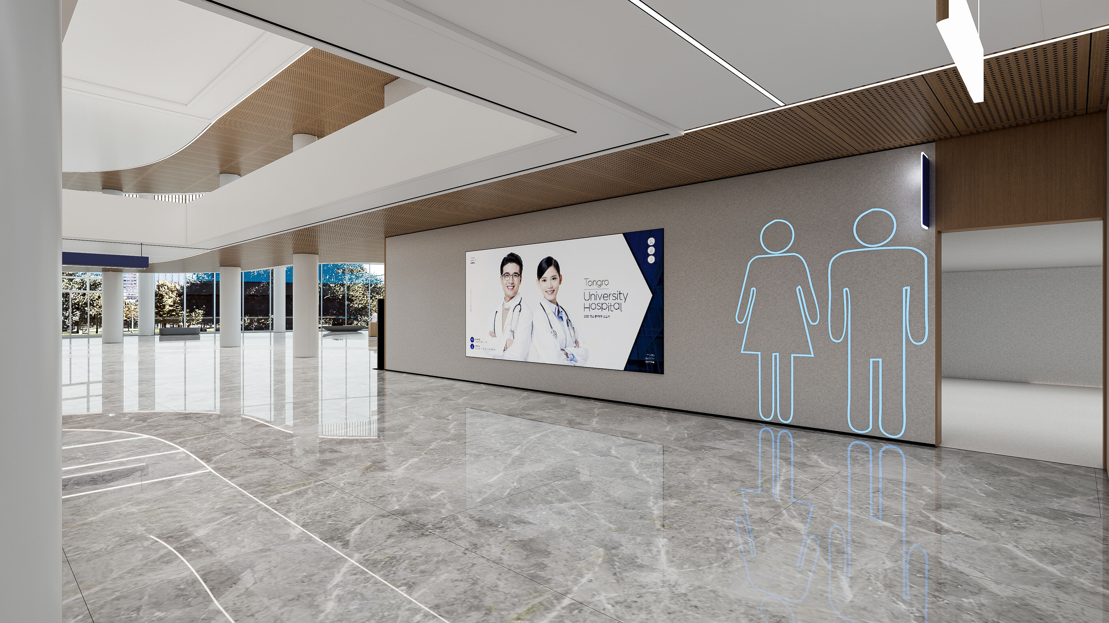 Hospital lobby reception hall 21 3D model_19