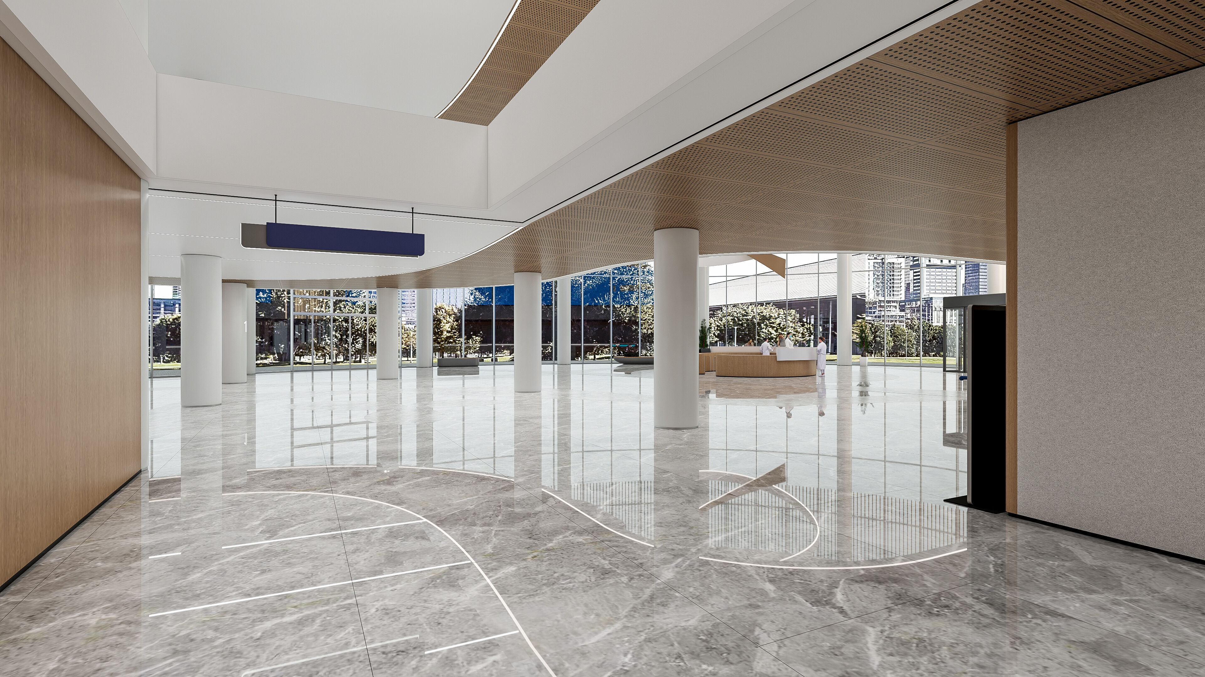 Hospital lobby reception hall 21 3D model_18