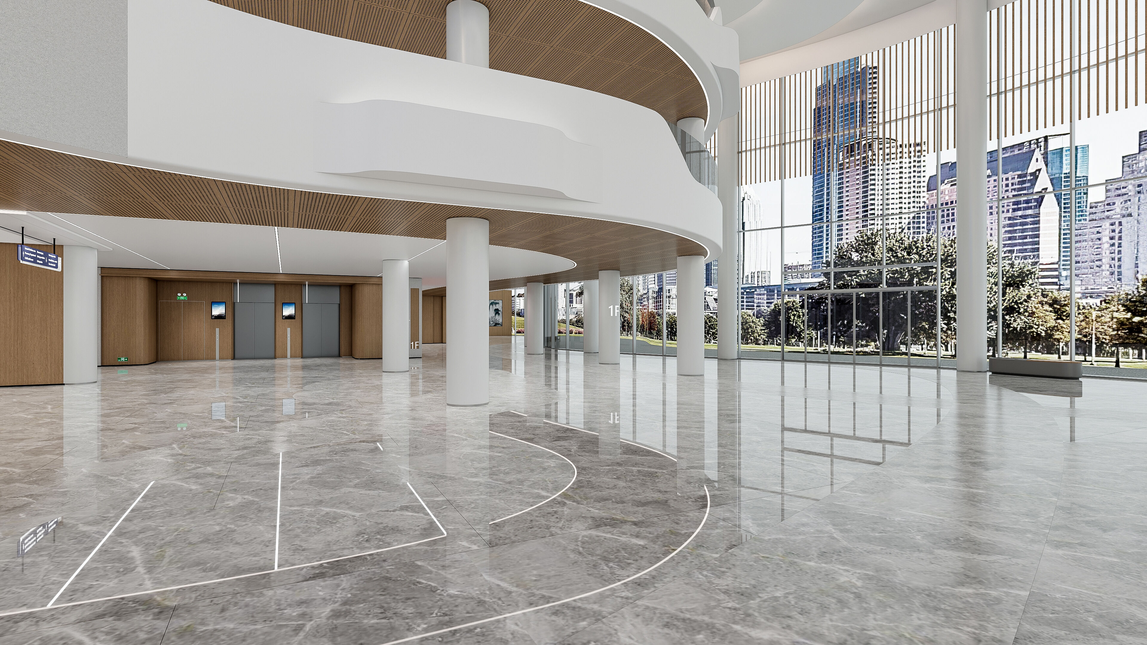 Hospital lobby reception hall 21 3D model_26