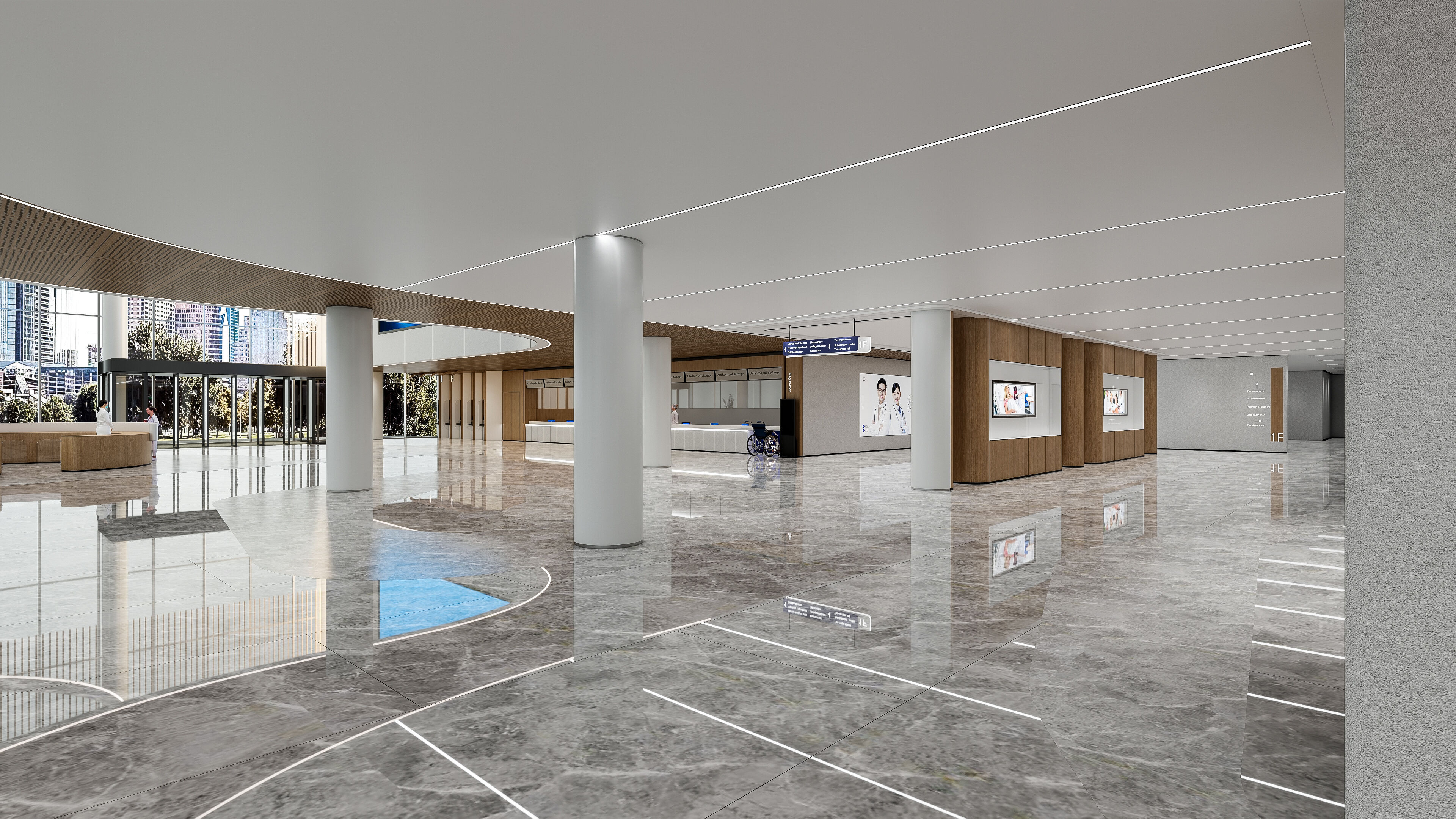 Hospital lobby reception hall 21 3D model_22