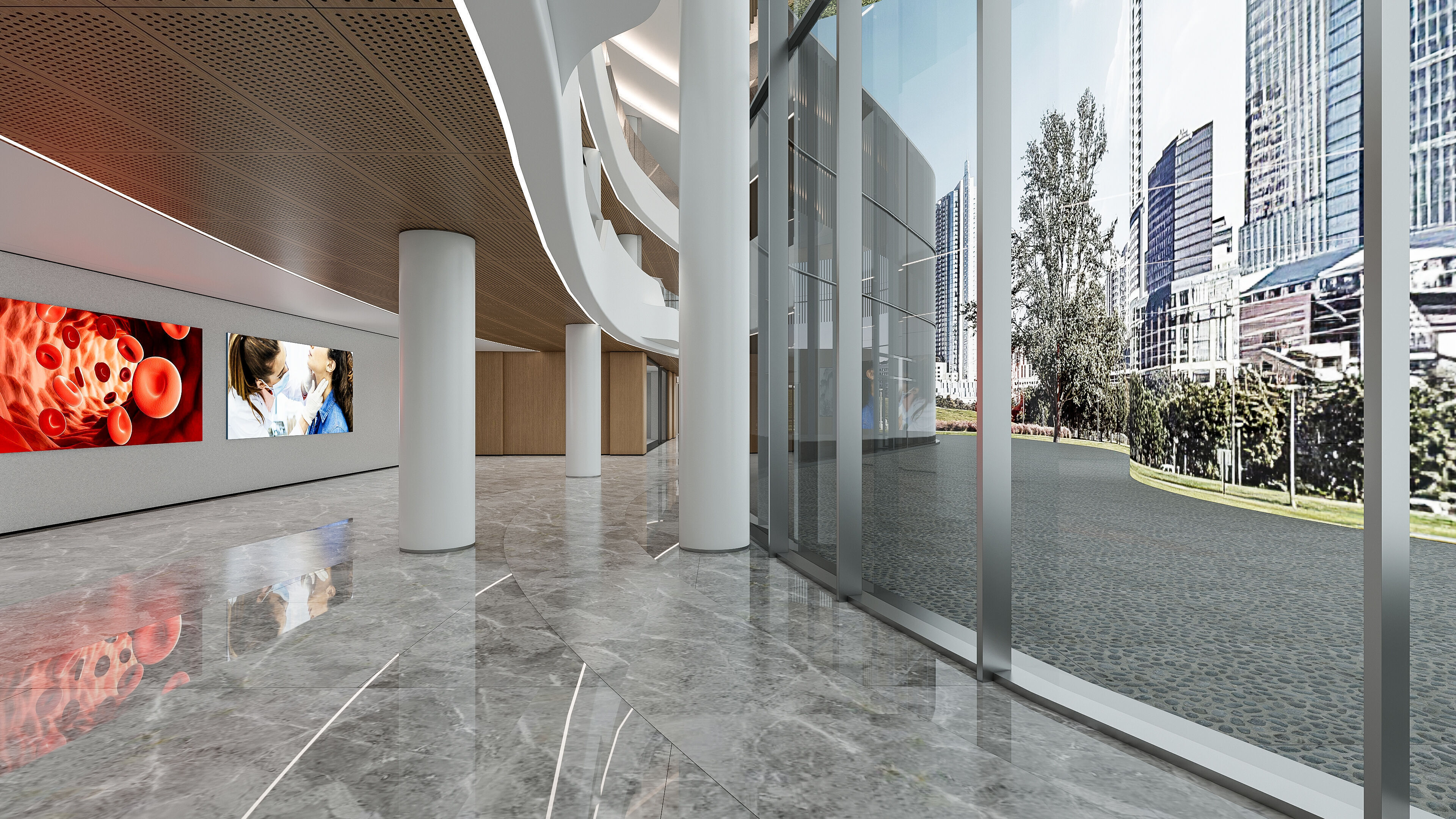 Hospital lobby reception hall 21 3D model_28