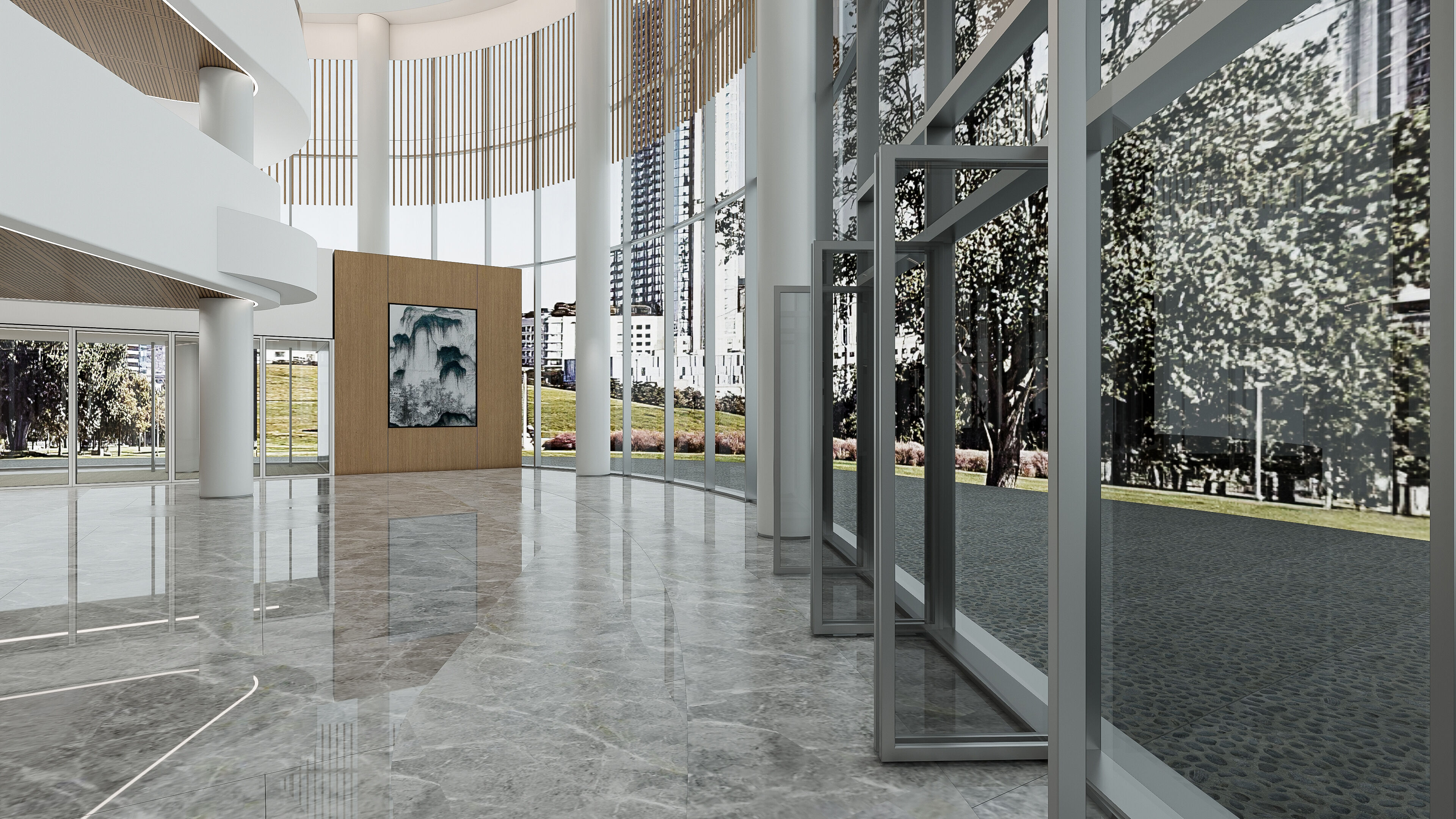 Hospital lobby reception hall 21 3D model_23