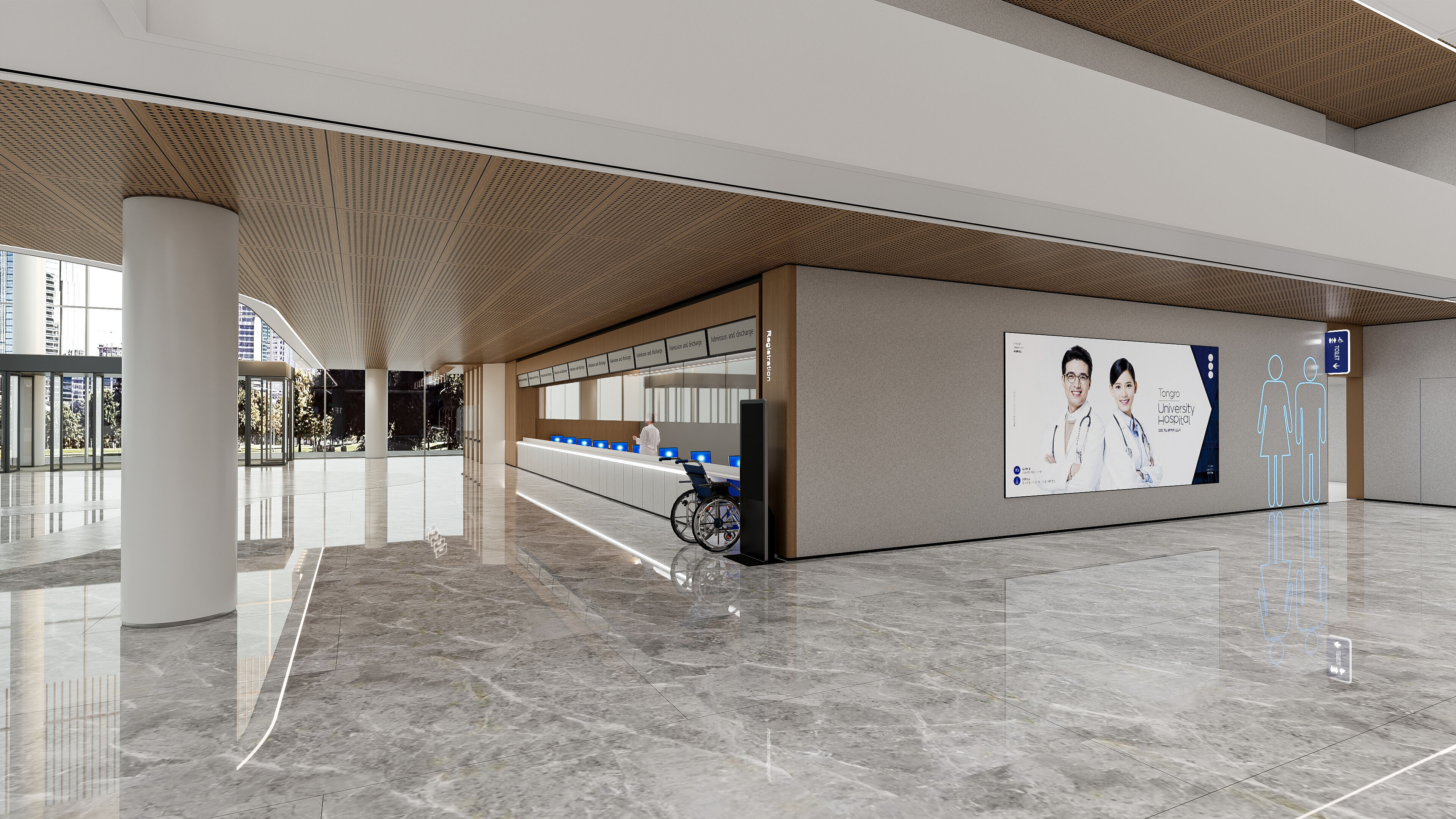 Hospital lobby reception hall 21 3D model_21