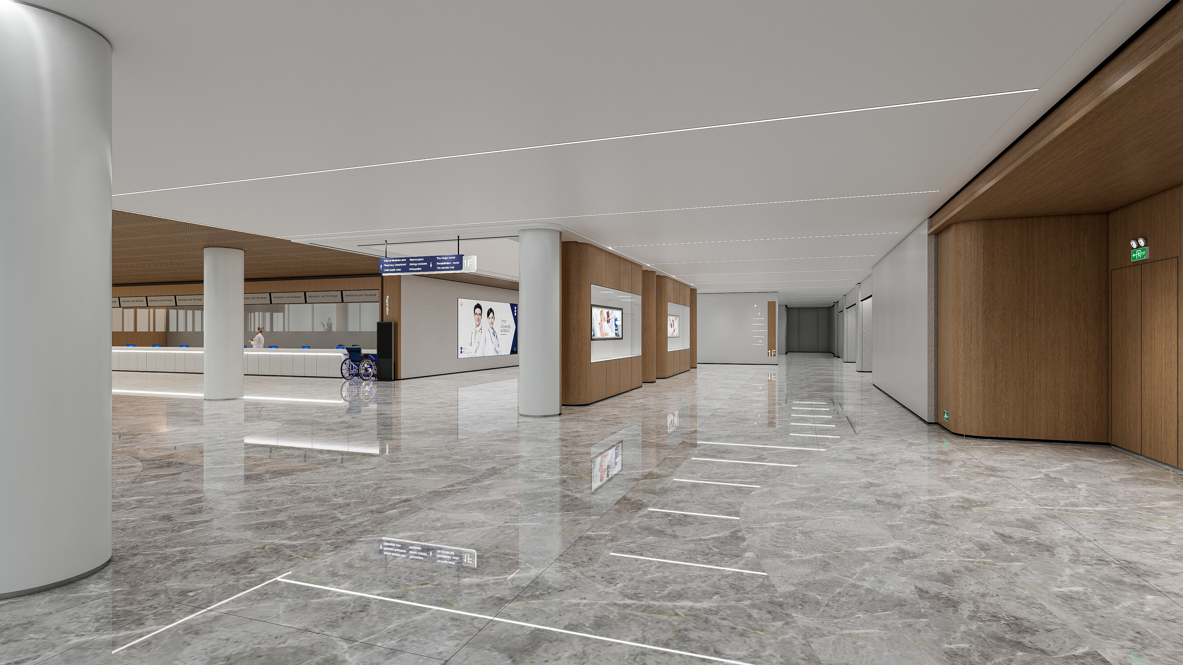 Hospital lobby reception hall 21 3D model_16