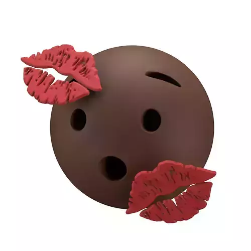 Hushed Face With Kiss Mark v1 004