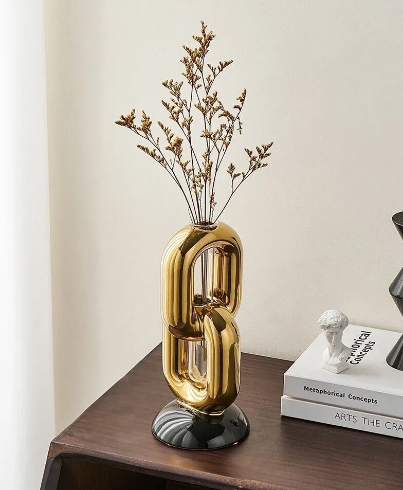 Modern Chain Flower Vase  3D print model_2