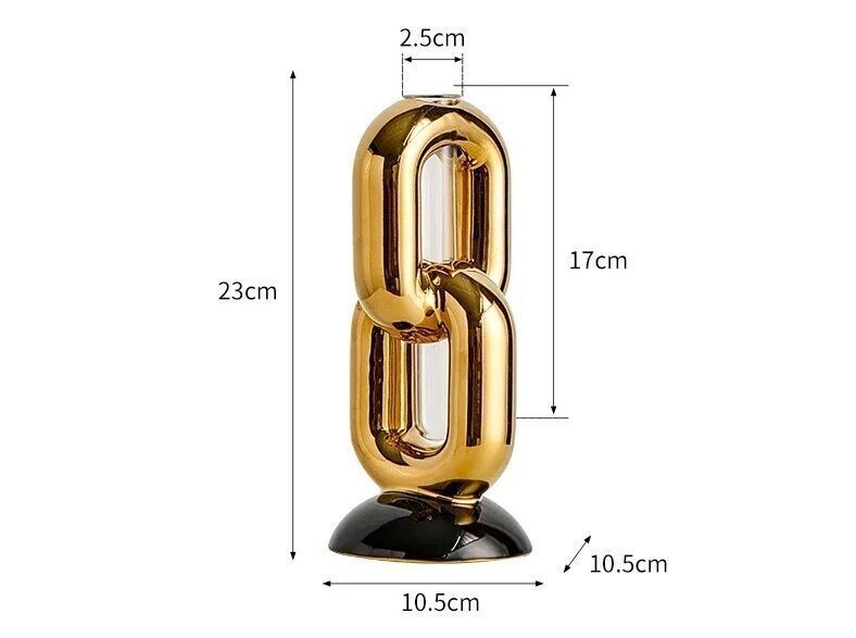 Modern Chain Flower Vase  3D print model_1