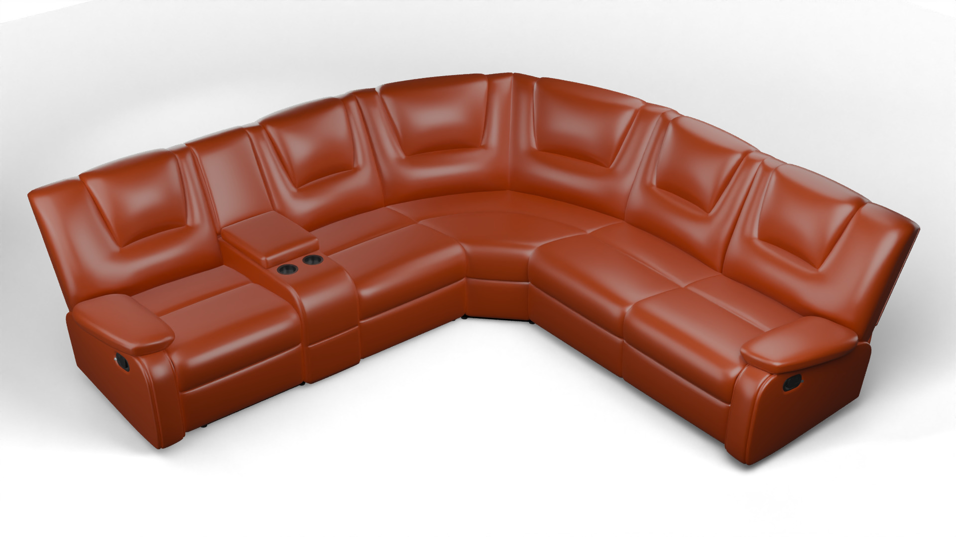 brown sofa 3D model_1