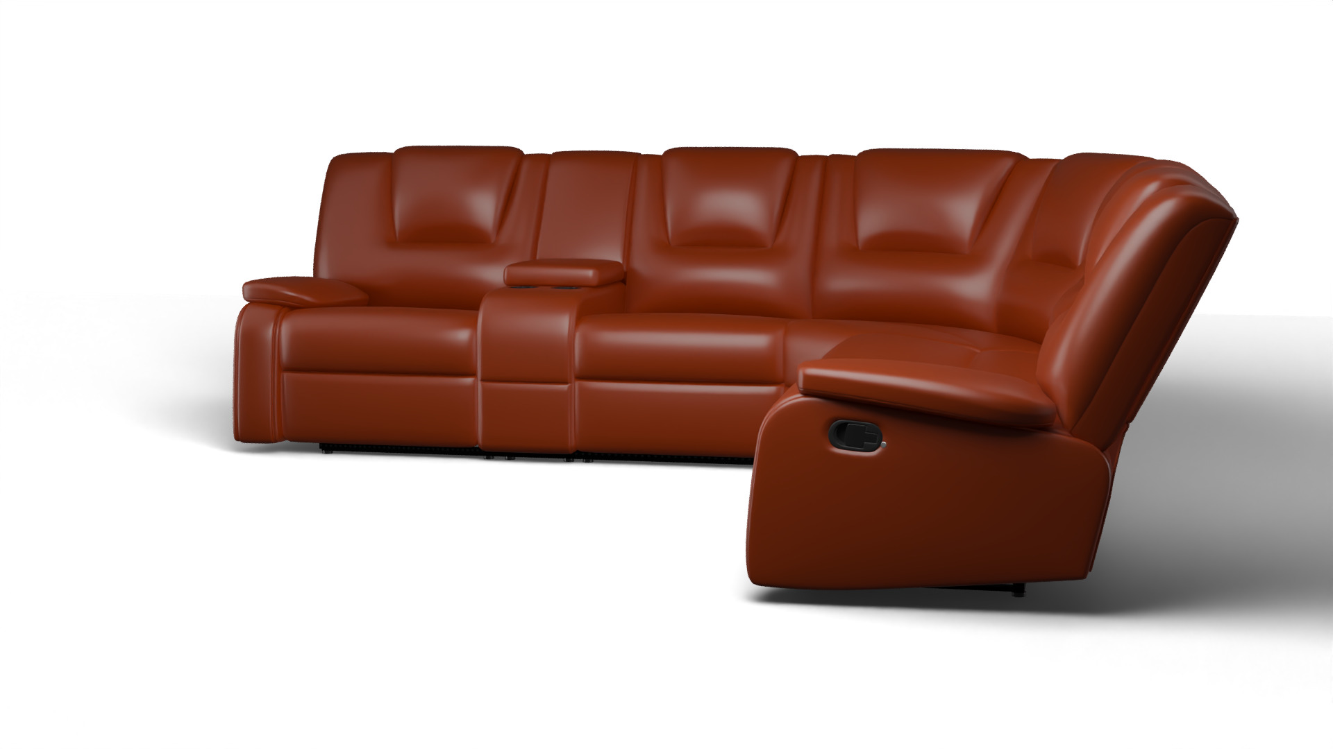 brown sofa 3D model_2