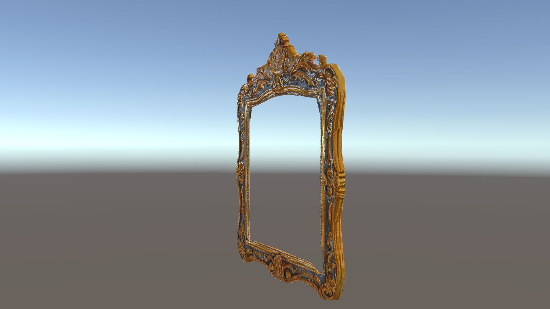 Baroque Ornate Mirror Frame Model Pack Low-poly 3D model_10