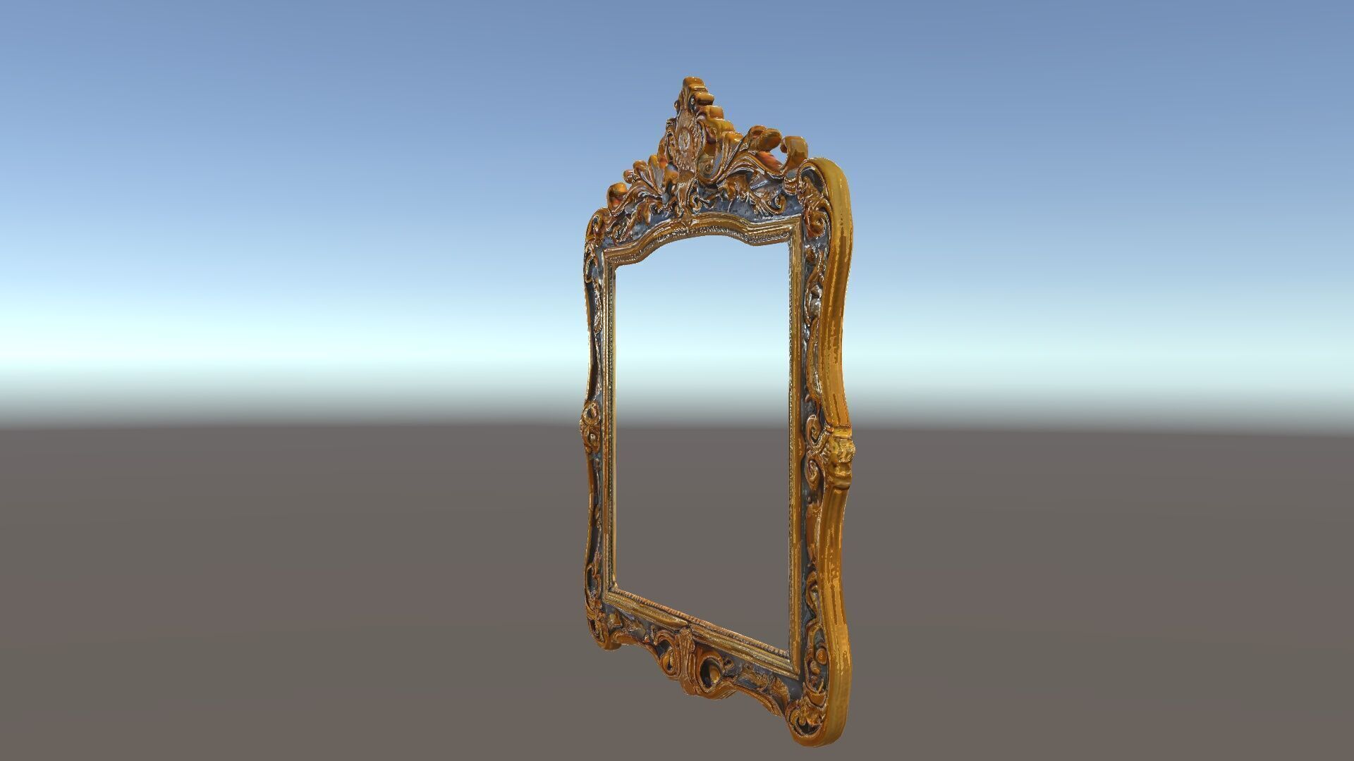 Baroque Ornate Mirror Frame Model Pack Low-poly 3D model_24