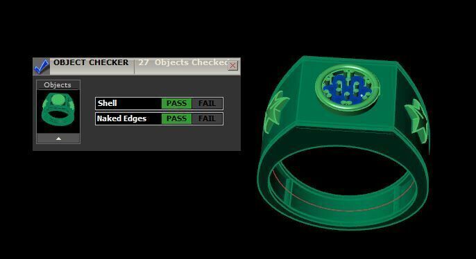 Men Diamond Ring  3D print model_18