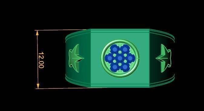 Men Diamond Ring  3D print model_19