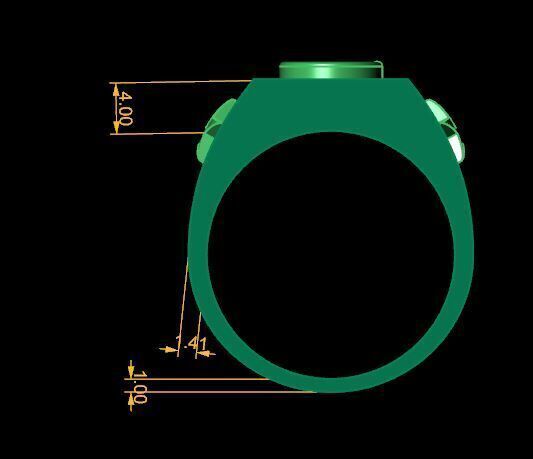 Men Diamond Ring  3D print model_20