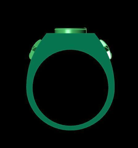 Men Diamond Ring  3D print model_11