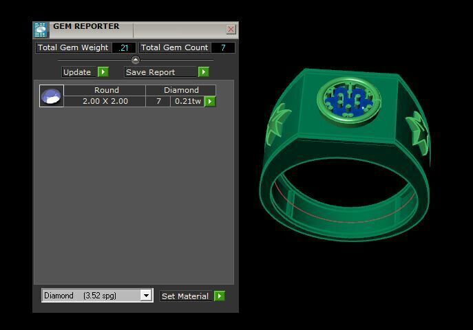 Men Diamond Ring  3D print model_16