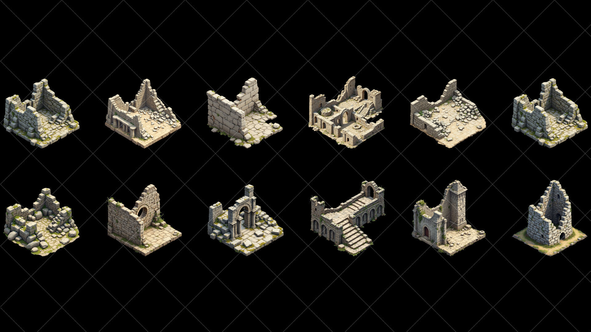 124 Transparent Fantasy Ancient Ruins Texture_5