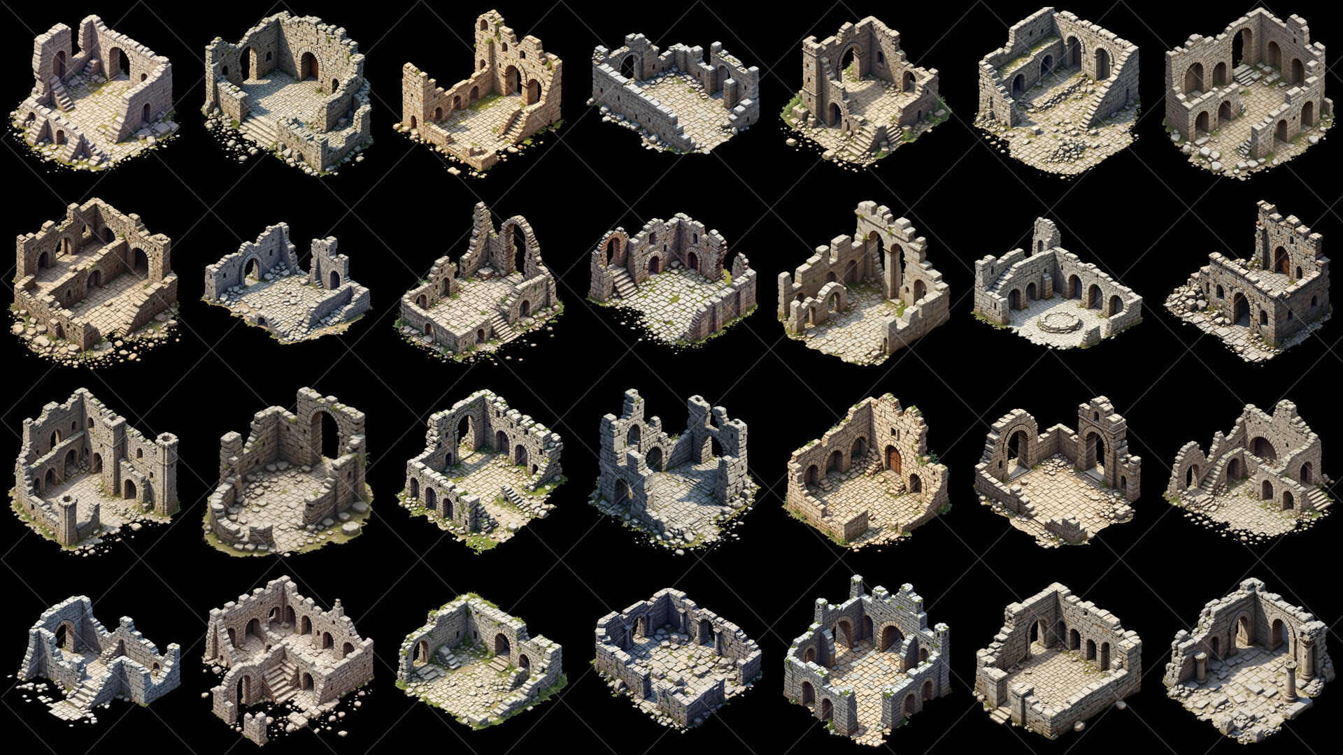 124 Transparent Fantasy Ancient Ruins Texture_2