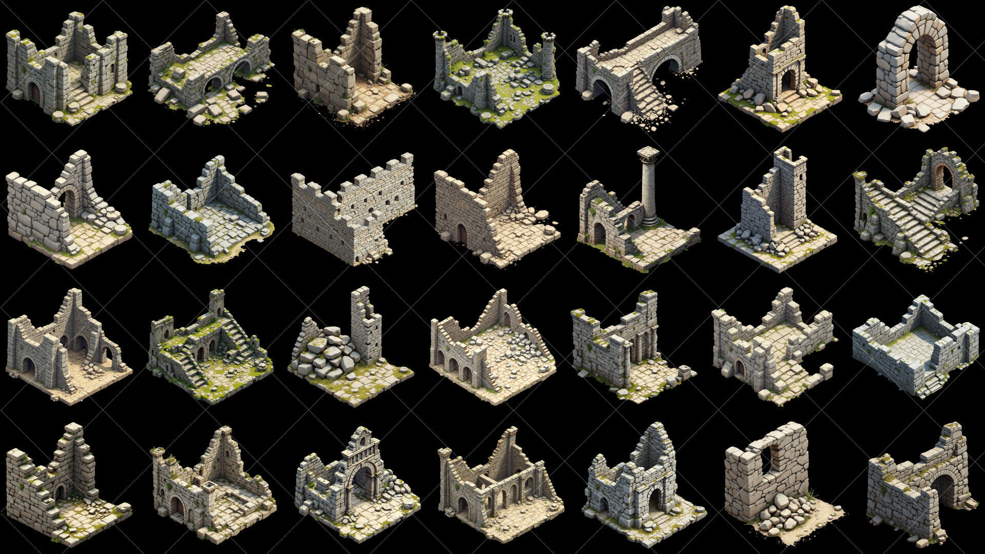 124 Transparent Fantasy Ancient Ruins Texture_4