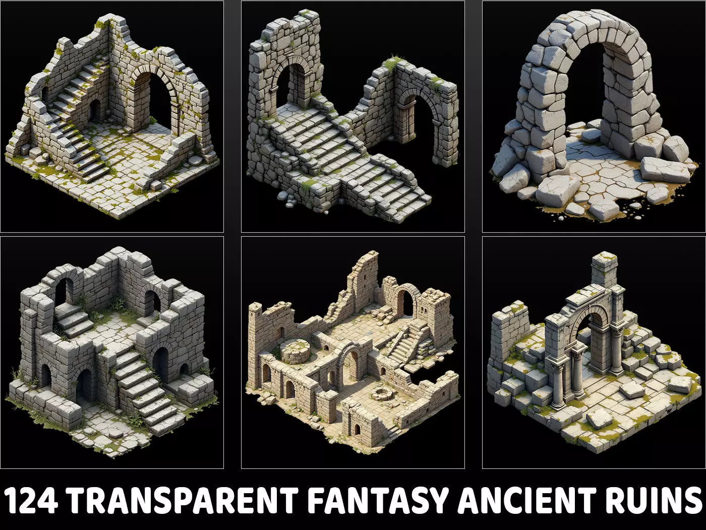 124 Transparent Fantasy Ancient Ruins Texture_0