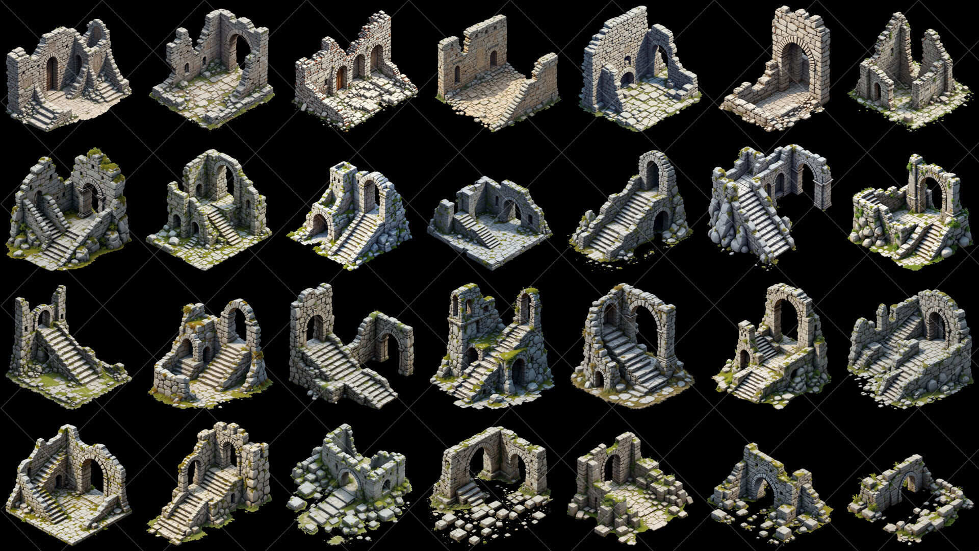 124 Transparent Fantasy Ancient Ruins Texture_1