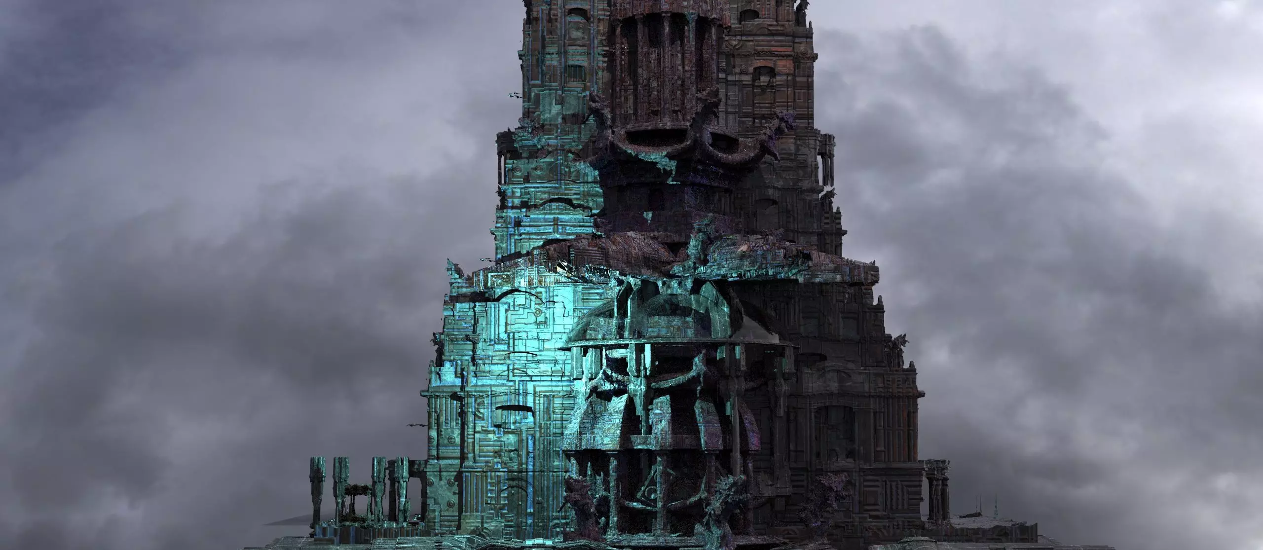 Sub nautical Realms tower 3D model_0