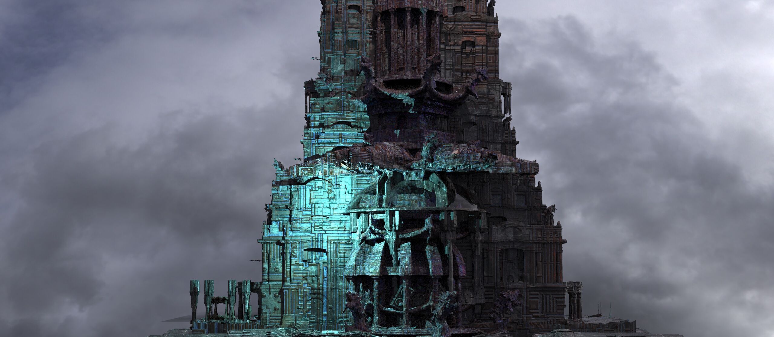 Sub nautical Realms tower 3D model_1