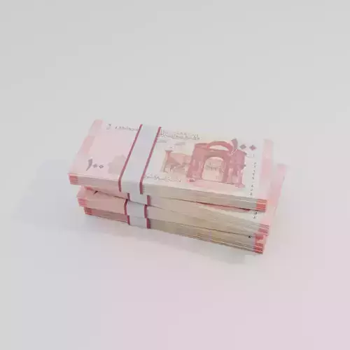 100 Syria Syrian Pound Currency Low-poly 3D model
