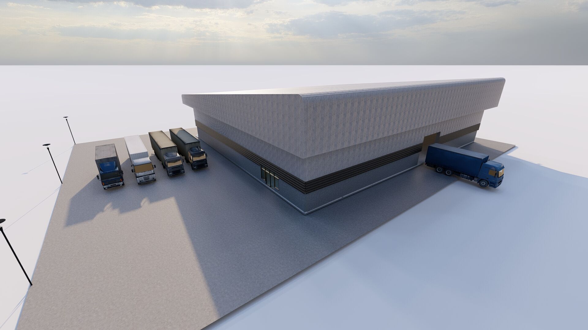 Warehouse-Warehouse Building 3D model_9