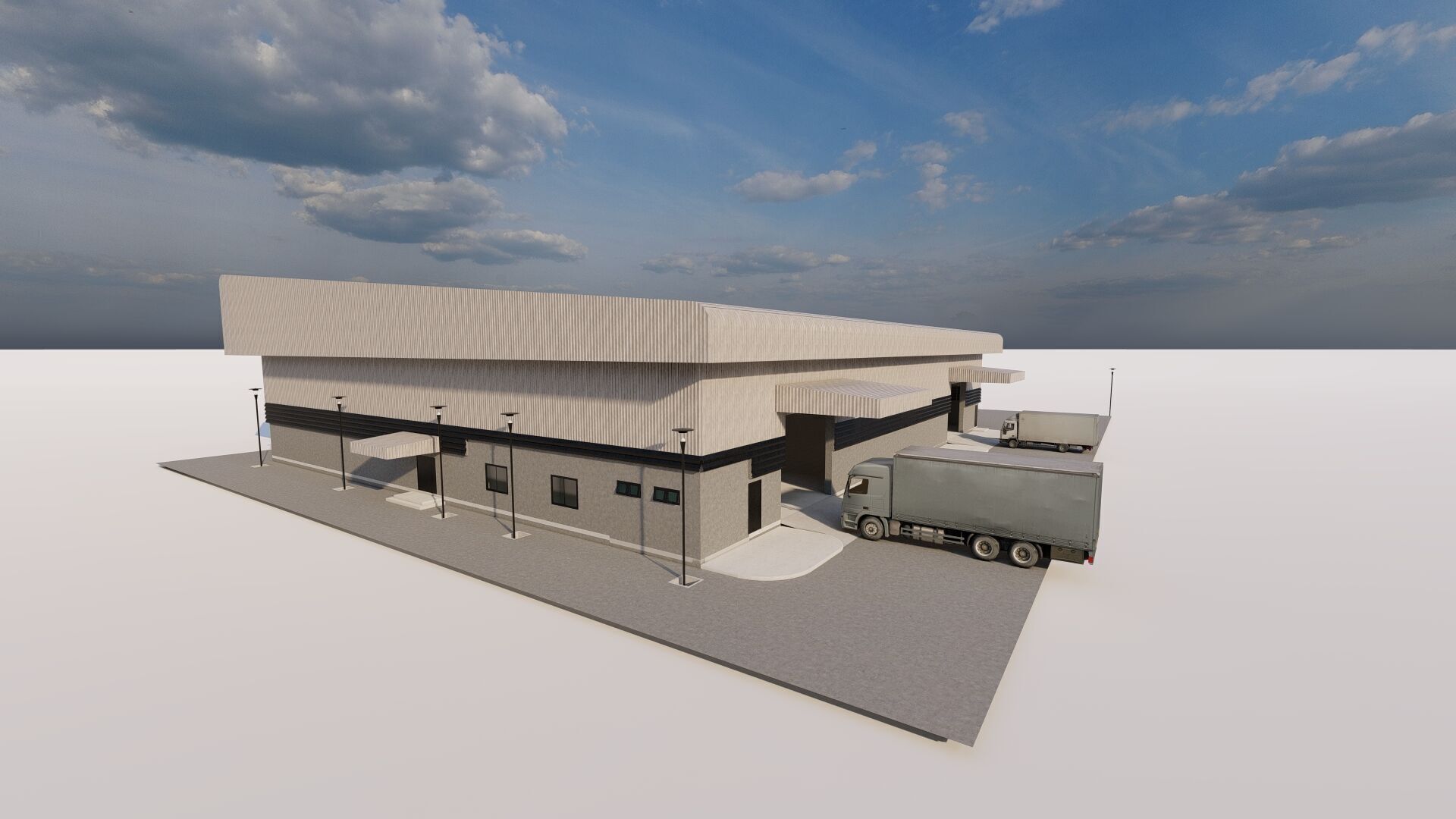 Warehouse-Warehouse Building 3D model_2