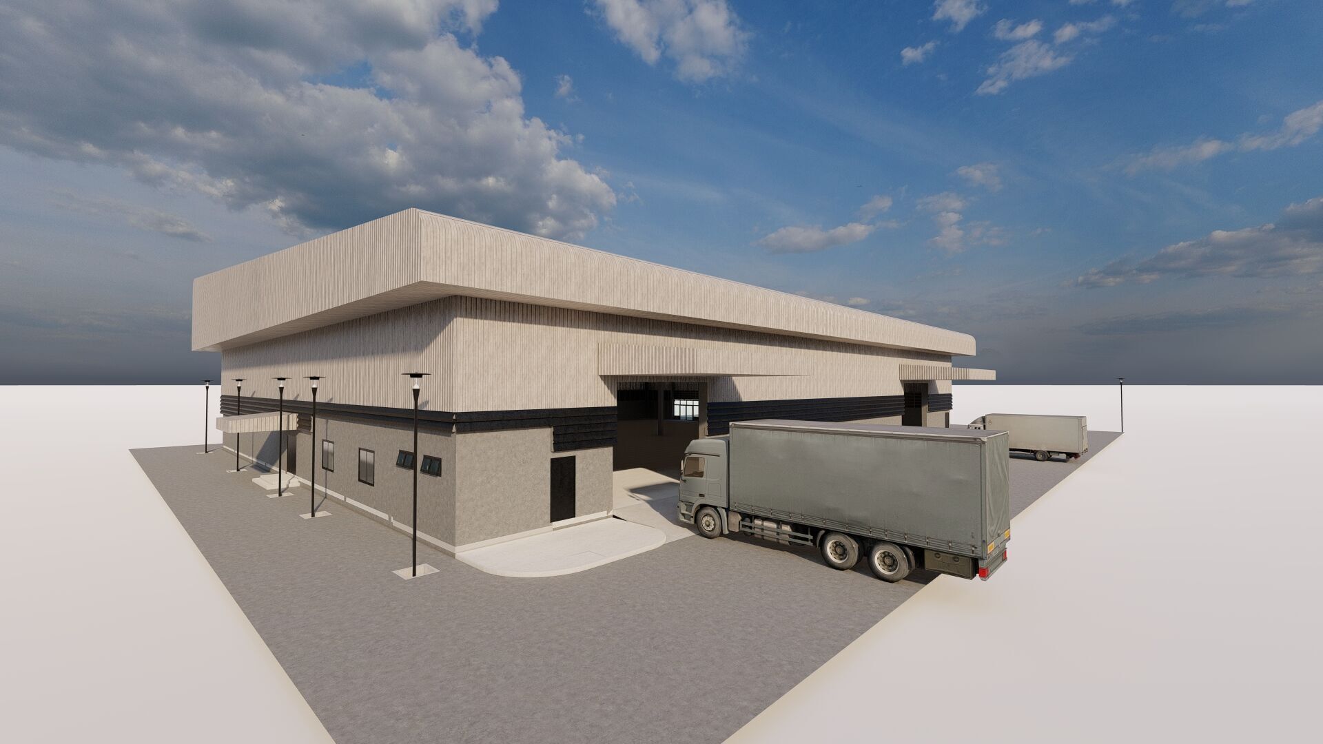 Warehouse-Warehouse Building 3D model_1