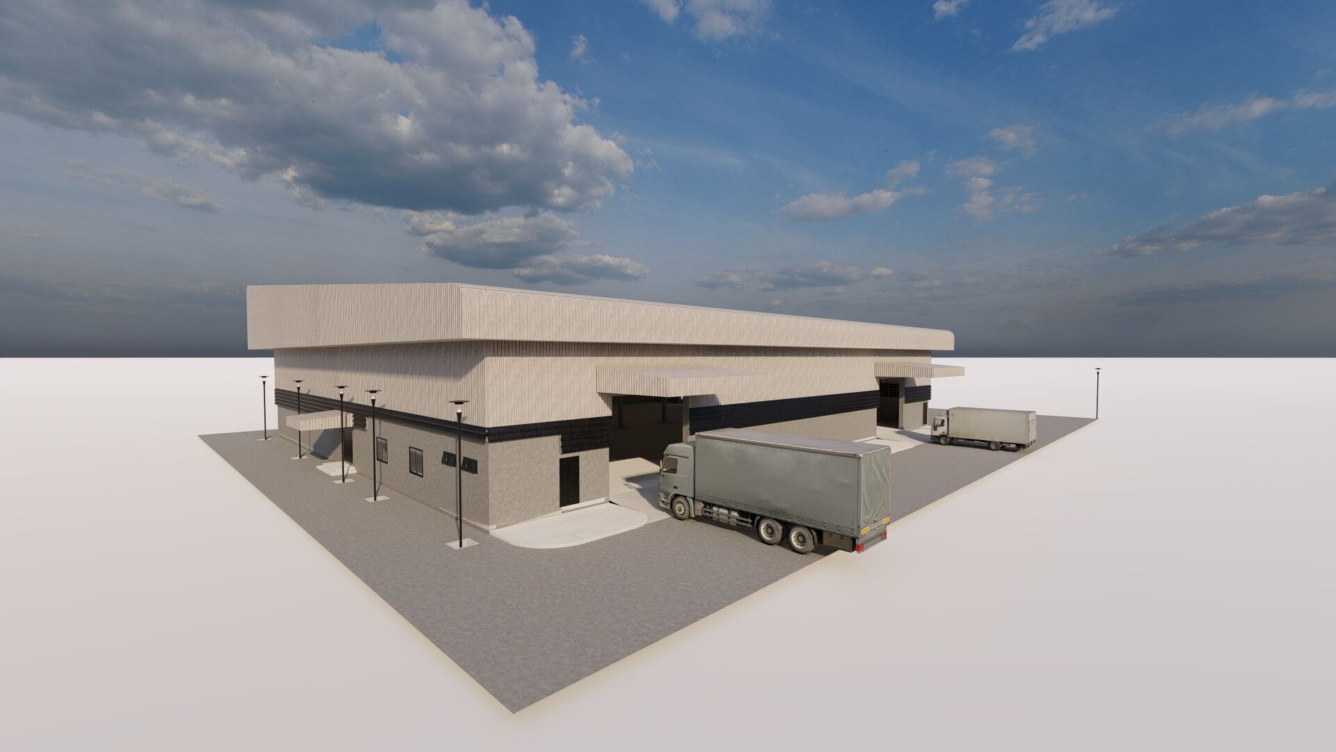 Warehouse-Warehouse Building 3D model_4