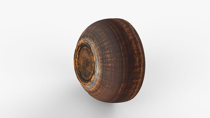 Rustic Clay Bowl with Fresh Vegetable Salad Scan Low-poly 3D model 6