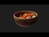 Rustic Clay Bowl with Fresh Vegetable Salad Scan Low-poly 3D model_1