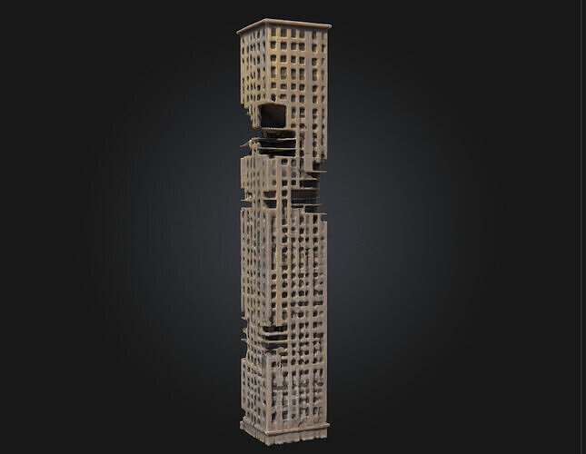 Twisted Tower  Surreal Spiral Structure for Fantasy Worlds 3D model 4
