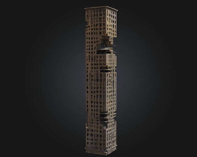 Twisted Tower  Surreal Spiral Structure for Fantasy Worlds 3D model 5