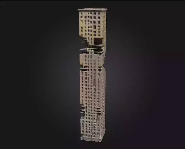 Twisted Tower Surreal Spiral Structure for Fantasy Worlds 3D model