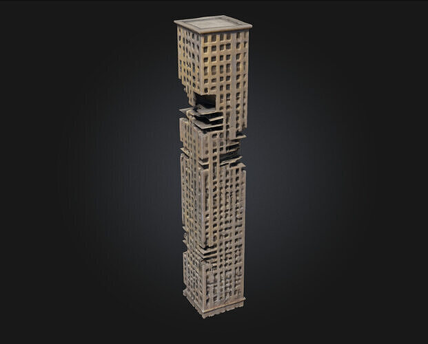 Twisted Tower  Surreal Spiral Structure for Fantasy Worlds 3D model 3