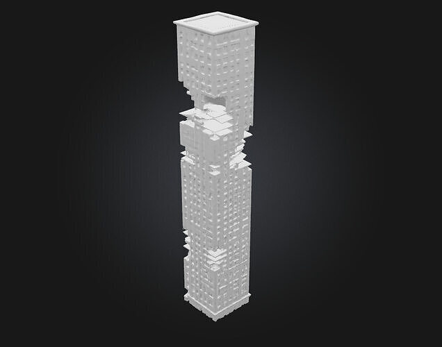Twisted Tower  Surreal Spiral Structure for Fantasy Worlds 3D model 7