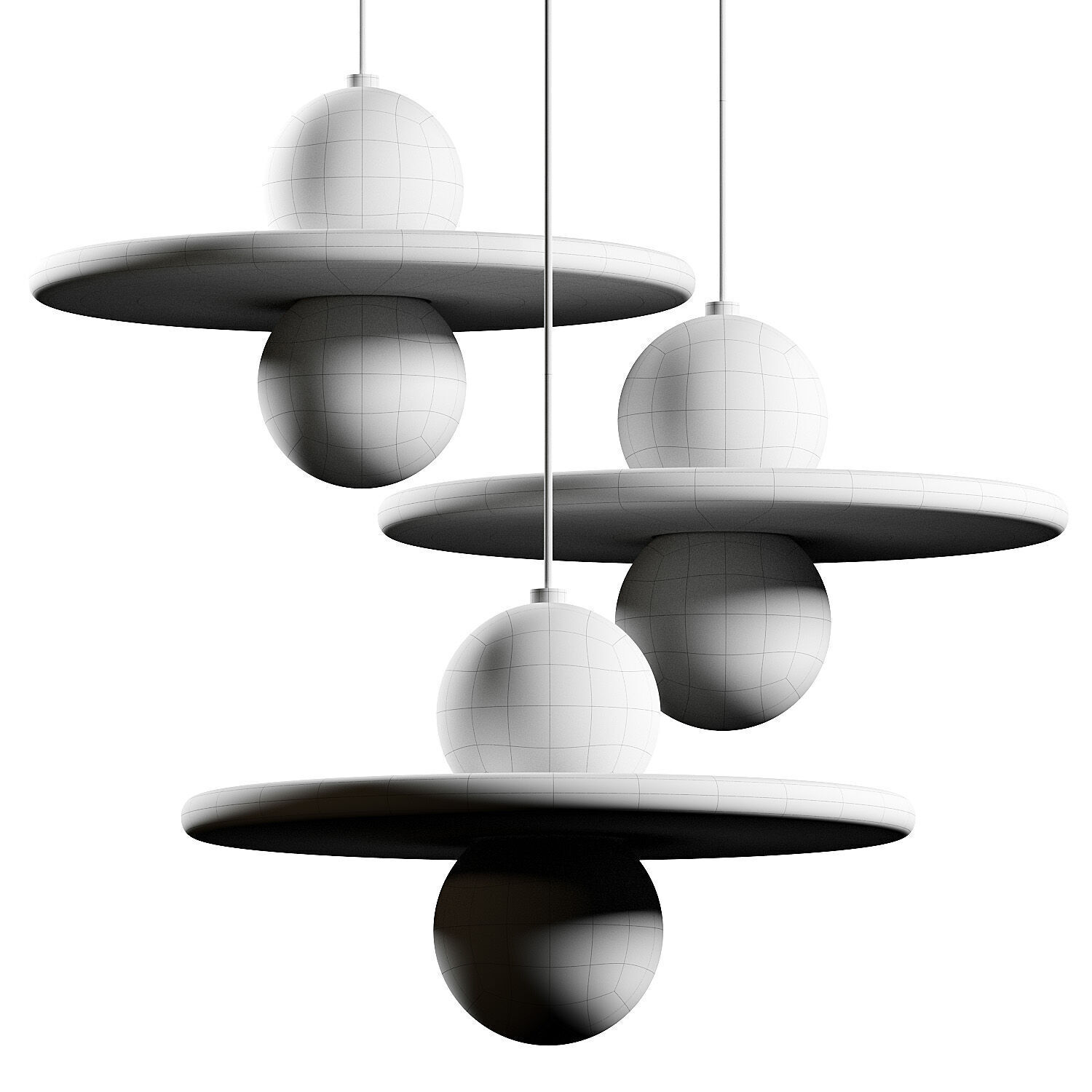 Frederic Saulou  Drugeot Nebuleuse Pendant Lamp 3D model_4