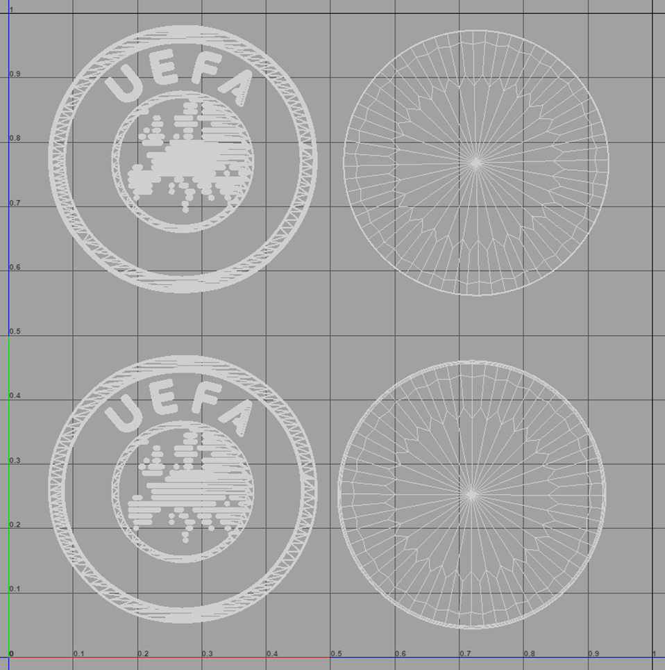 Free 3D logo UEFA newest version - Render - 3D print STL Free 3D model_6