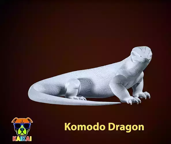 Komodo dragon model - Unicorn statue - 3D print 3D print model