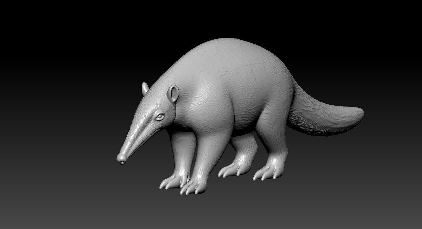 Giant anteater model - antbear statue - 3D print 3D print model_1