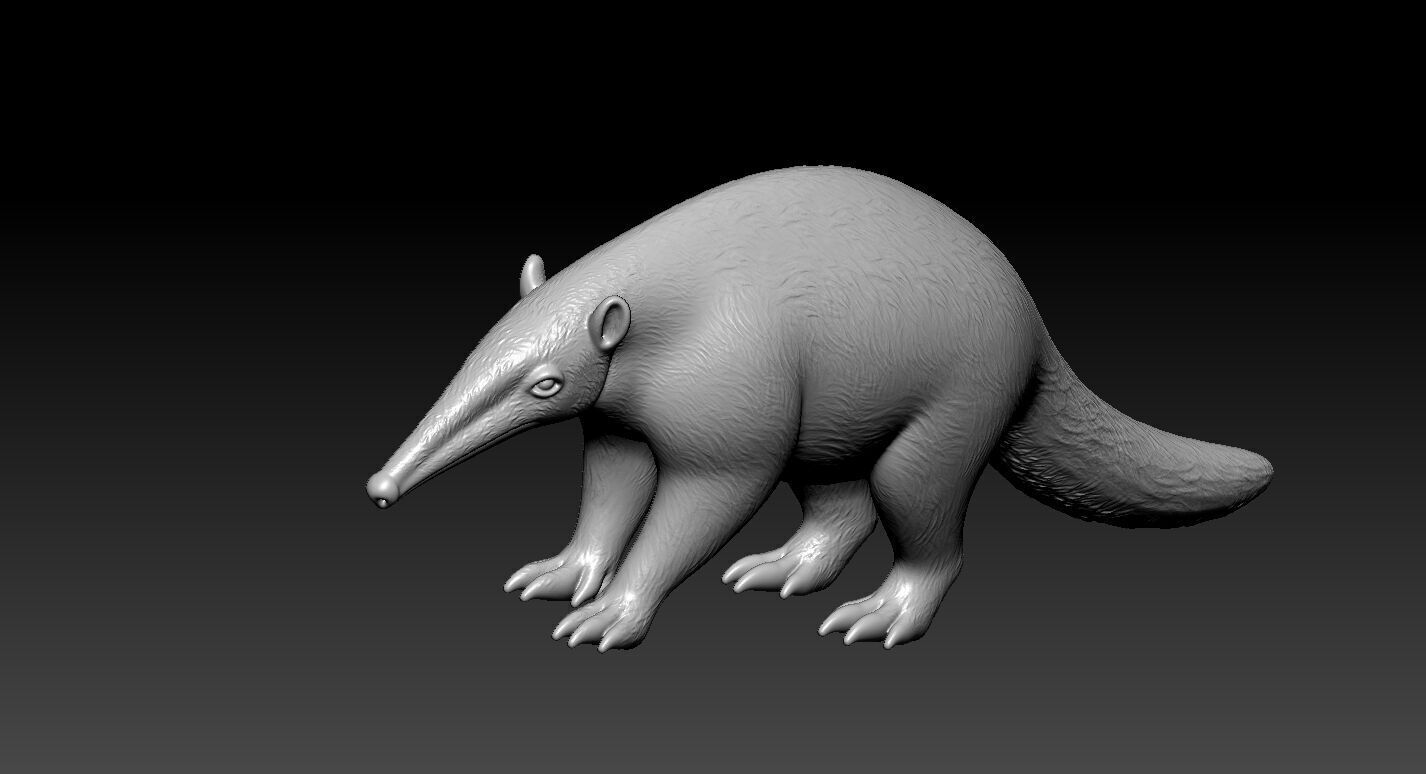 Giant anteater model - antbear statue - 3D print 3D print model_2