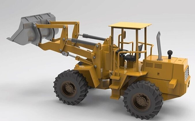 CAT Backhoe Loader 924 PRINTABLE VEHICLE 3D print model