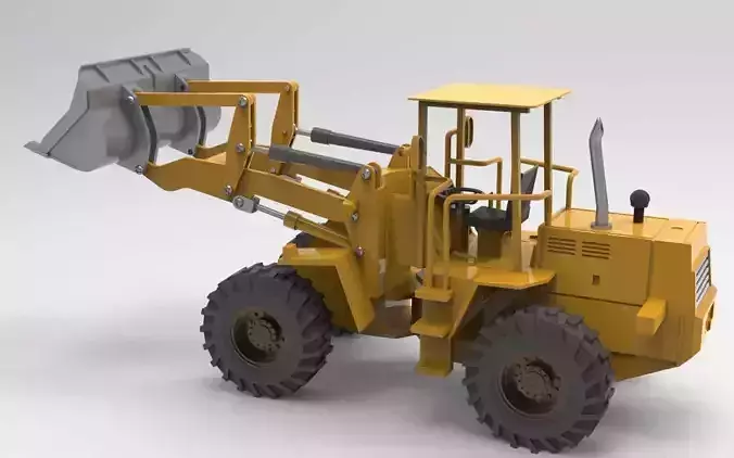 CAT Backhoe Loader 924 PRINTABLE VEHICLE 3D print model CAT Backhoe Loader 924 PRINTABLE VEHICLE 3D print model